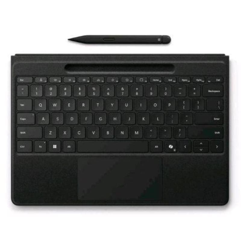 Microsoft surface flex keyboard + slim pen tastiera wireless layout italiano per surface pro 11th edition, surface pro 10 for business, surface pro 9, surface pro 8 nero