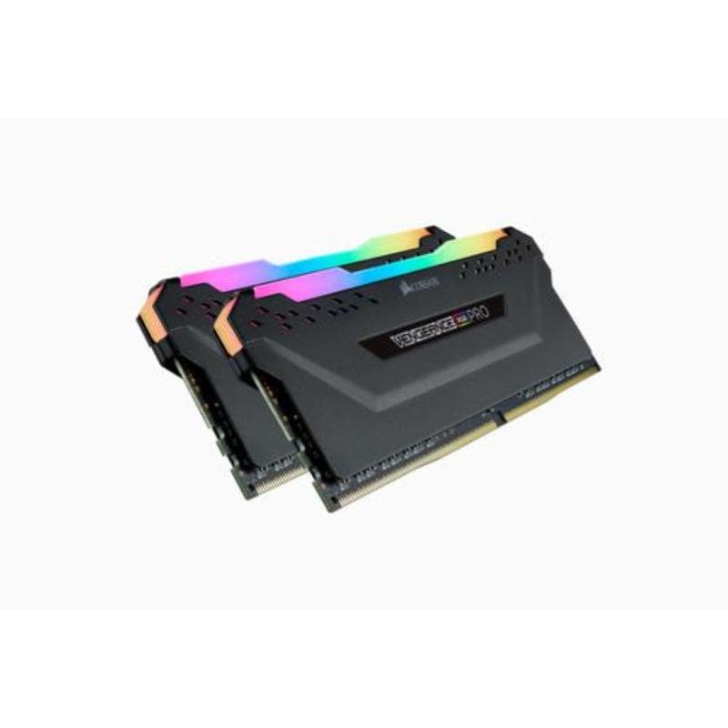 Corsair ram vengeance rgb pro 32gb 2x16gb ddr4 3200 pc4-25600 c16 1.35v desktop memory - black