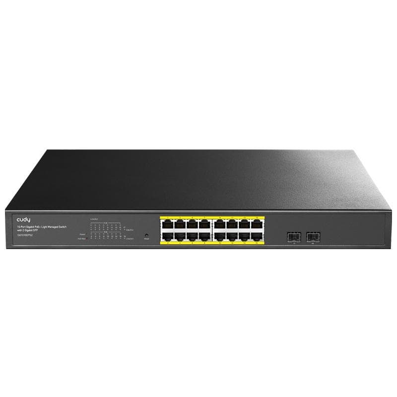 Cudy gs1016eps2 - switch 16-port gigabit poe+ with 2 sfp 200w