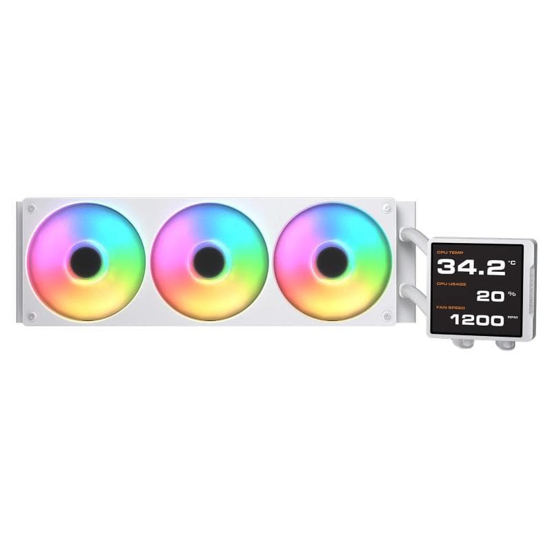 Cougar poseidon vistek pro argb 360 white cpu liquid cooler intel 1851/1700/1200 amd am5/am4