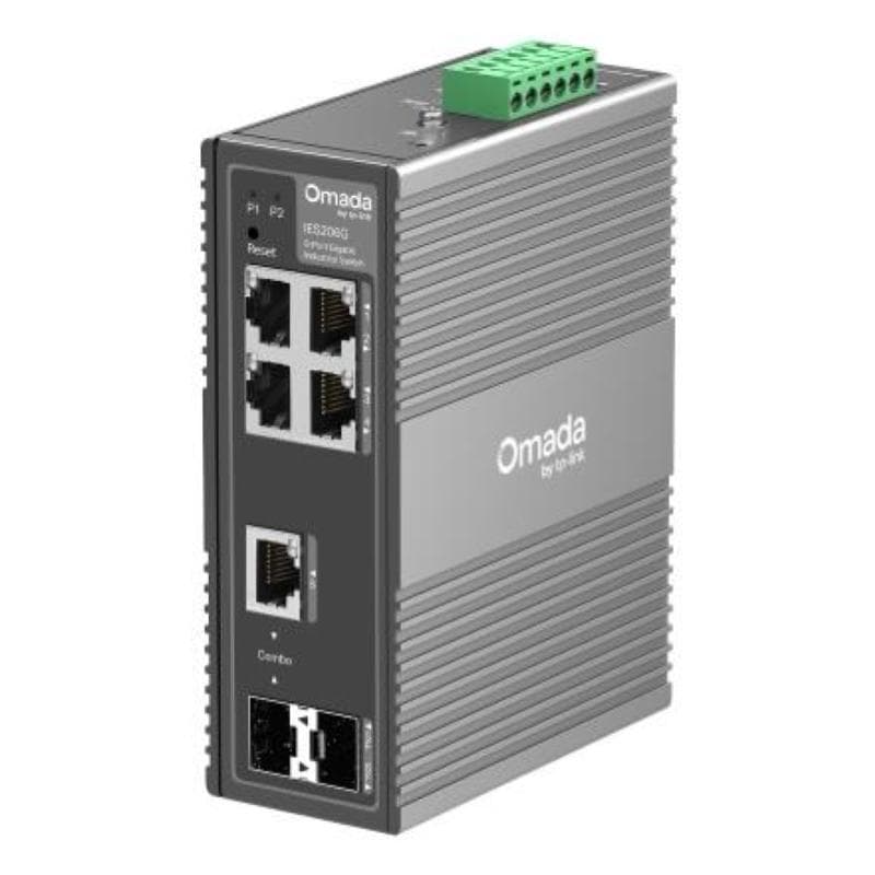 Switch industriale 6p tp-link ies206g 5p gigabit rj45 1slot gigabit sfp 1slot combo gigabit sfp