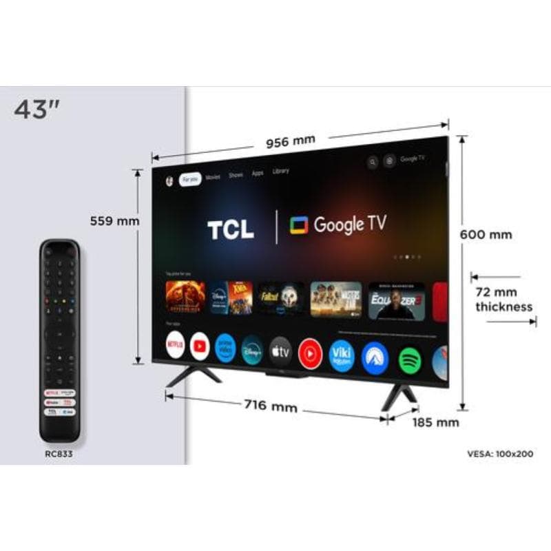 Tcl smart tv qled 43 4k