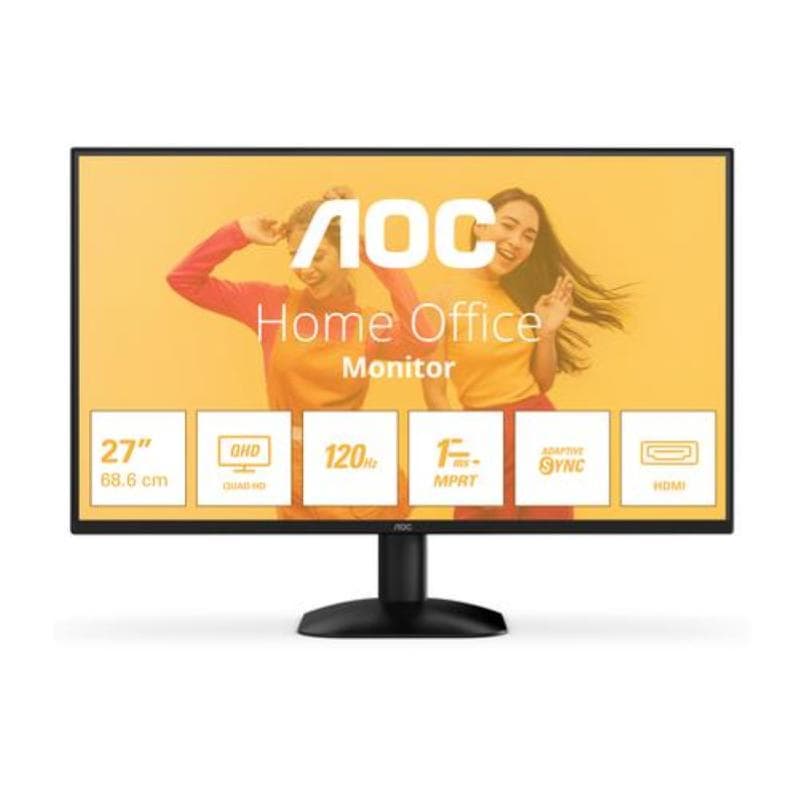 Aoc monitor 27 led ips qhd 16:9 4ms 120hz 300 cdm, dp/hdmi