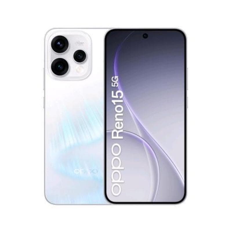 Oppo reno 15 5g dual sim ai 6.59 octa core 512gb ram 8gb 5g italia aurora white