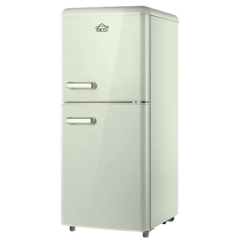 Dcg frigo doppia porta linea retro` 110lt e crema mf110ccdp