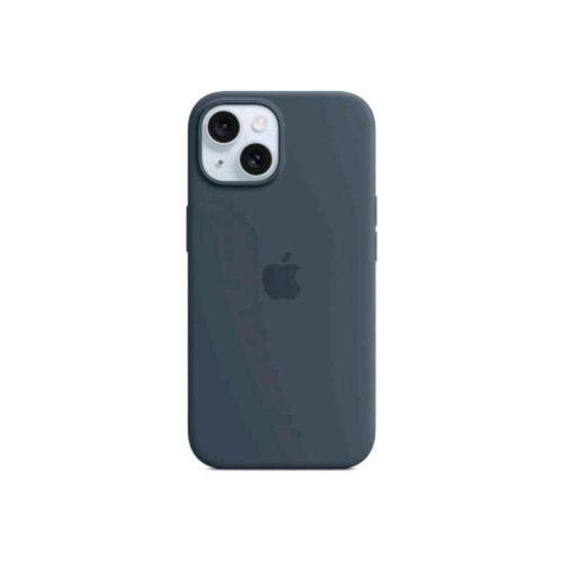 Apple iphone 15 silicon case custodia in silicon magsafe storm blue
