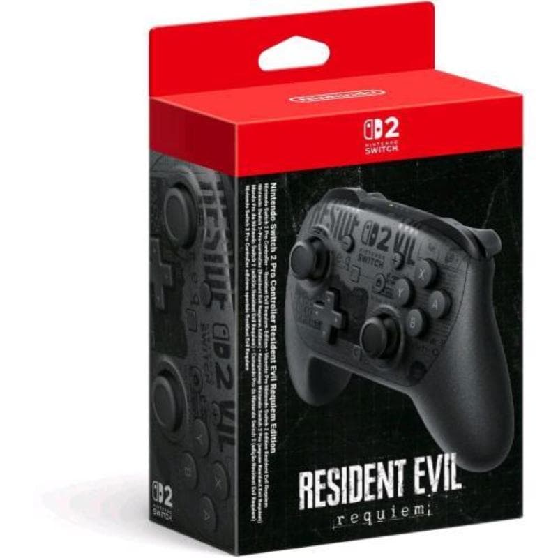 Nintendo switch 2 pro controller resident evil requiem special edition nero