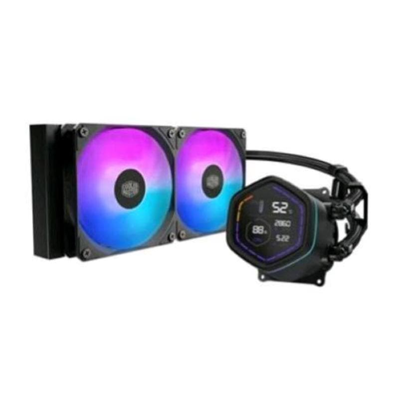 Cooler master ml core nex digital 240 black argb dissipatore per cpu a liquido due ventole 120mm display led lga1851-1700-1200 am5-am4 nero