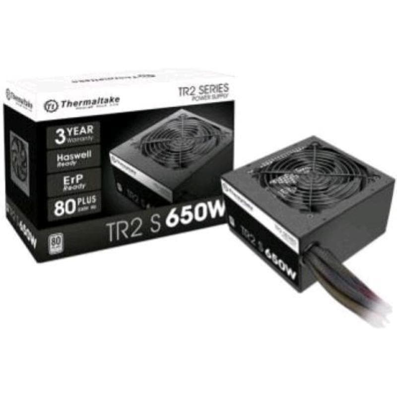 Thermaltake tr2 series alimentatore 65 0w 80 plus white non modulare atx nero