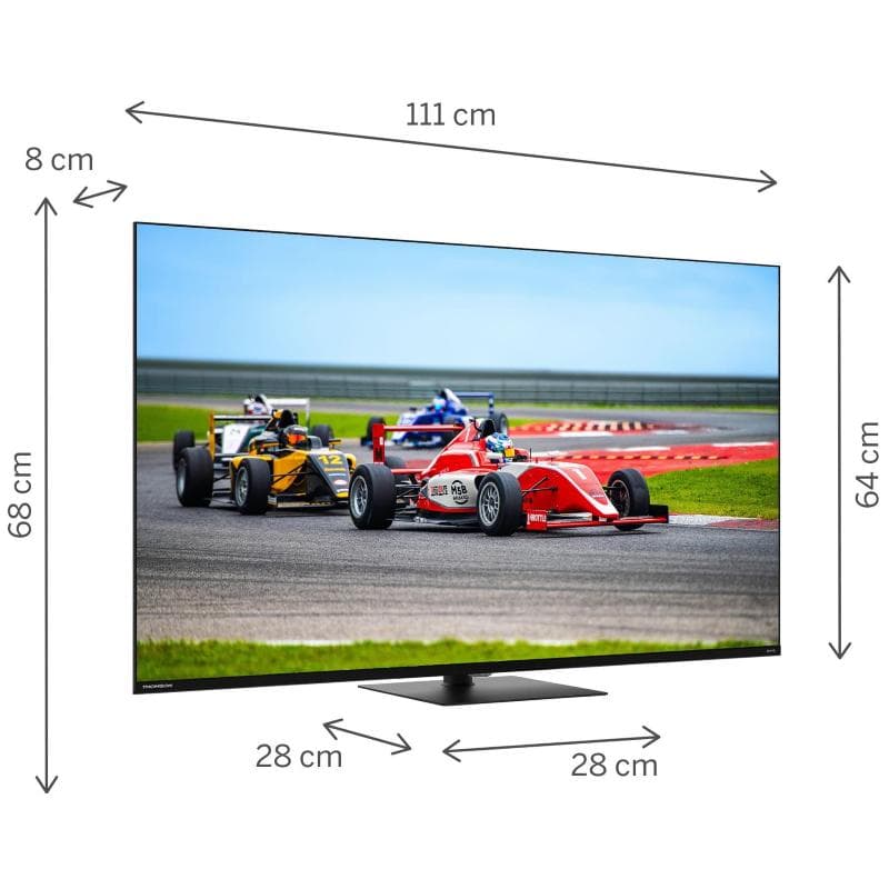 Tv 50 thomson uhd smart 4k qled google front spk 144hz piede