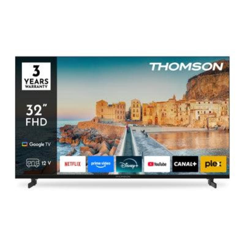 Tv 32 thomson led smart google tv t2/c2s2 google tv adatt. 12v