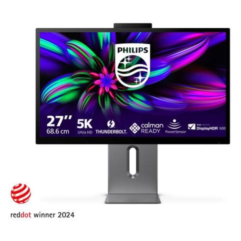 Philips monitor 27 led ips 5k uhd 16:9 4ms 500 cdm, pivot, usb-c hub, hdmi, multimediale