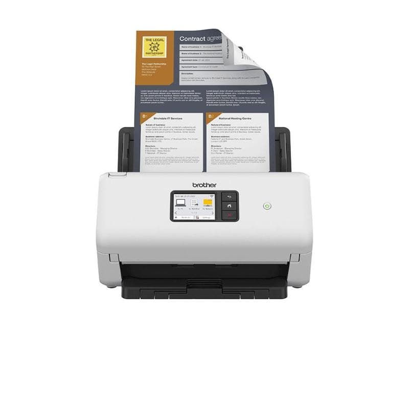 Brother ads-4550w scanner adf 600 x 600 dpi nero, bianco