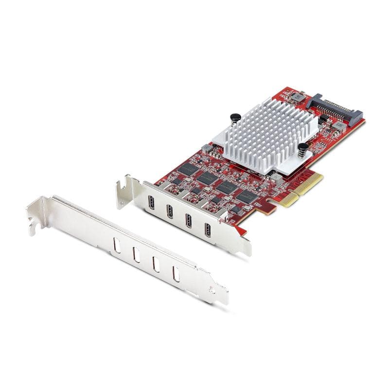 Startech.com scheda pcie usb-c a 4 porte, usb 3.2 10gbps, scheda di espansione pci express usb type-c con 4 controller usb