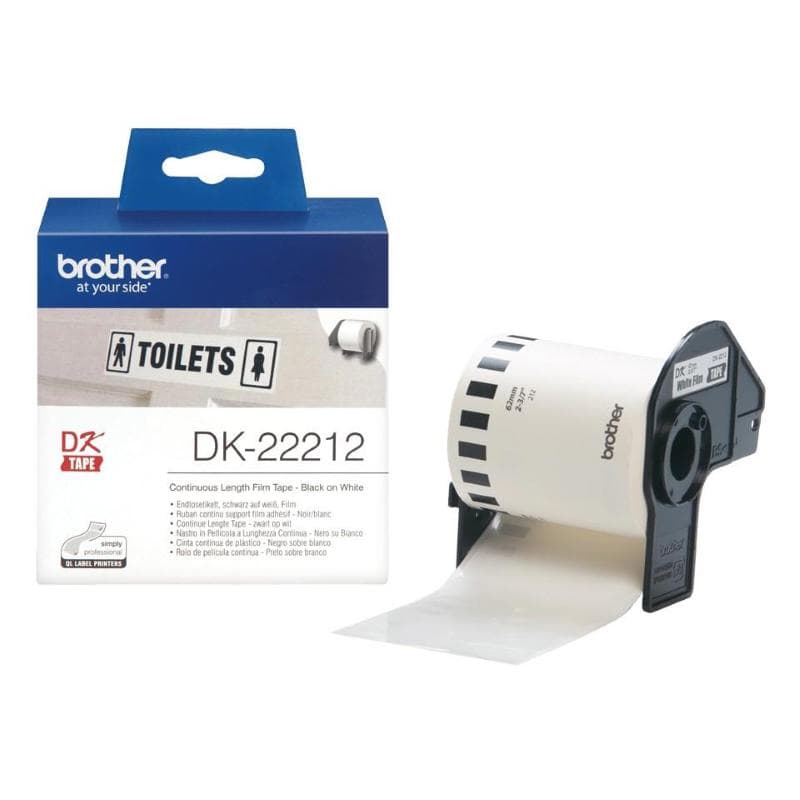 Brother dk-22212 nastro per etichettatrice nero su bianco