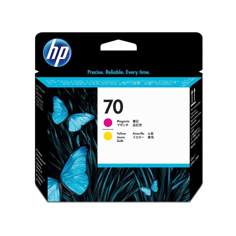 Hp testina di stampa magenta e giallo designjet 70