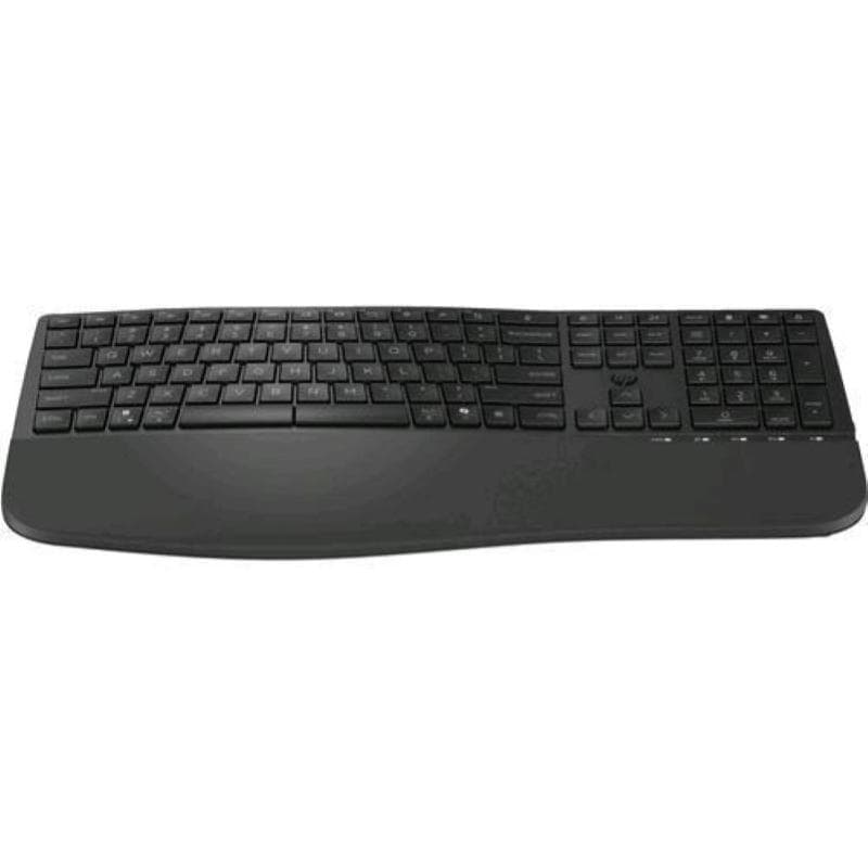 Hp 680 tastiera dual-mode 680 comfort tastiera ergonomica wireless multidispositivo rf + bluetooth multimediale layout italiano nero