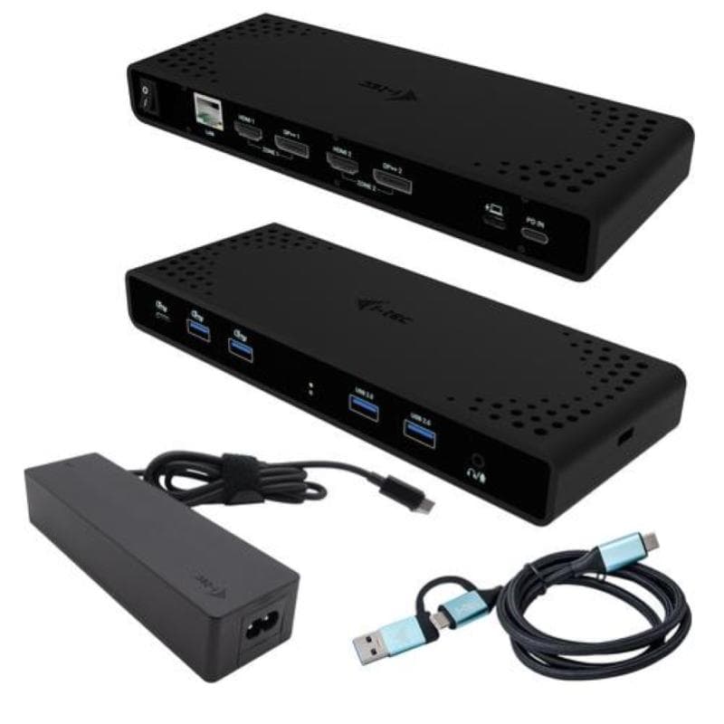 I-tec universal dual 4k display docking station, pd 85w + i-tec usb-c charger 100w
