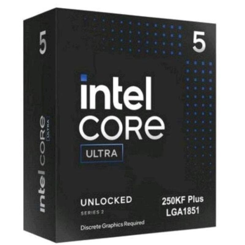 Cpu intel core ultra 5 250kf plus 4,2ghz (5,3ghz turbo) 18core bx80768250kf 30mb lga1851 125w box no fan gar. 3anni
