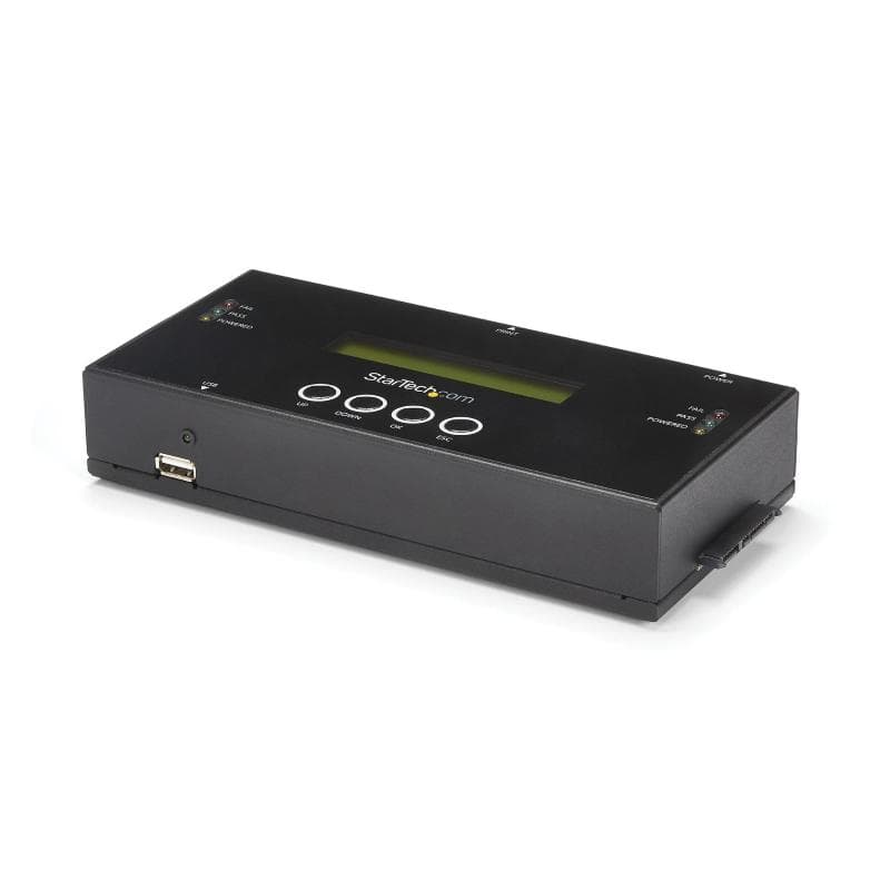 Startech.com duplicatore ed eraser standalone 1:1 per hard disk hdd/ssd sas e sata con funzione clone - display lcd - conforme