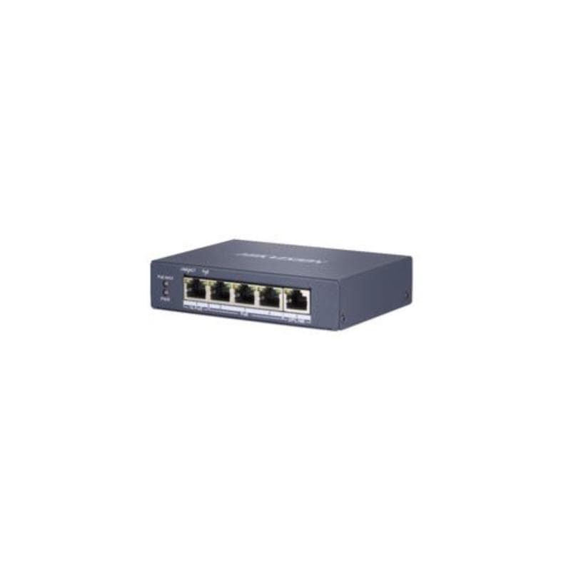 Hikvision switch 4 port gigabit unmanaged poe switch 1 gigabit rj45 uplink port, 802.3af/at/bt, por