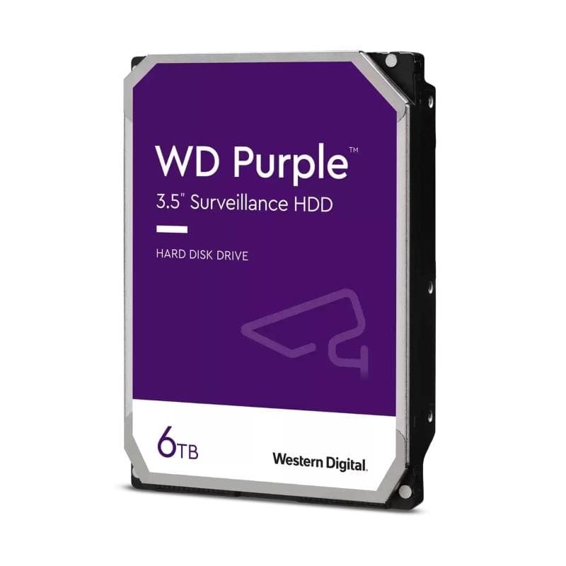 Western digital hd 3,5 6tb 5700rpm 256mb purple sata3 videosorveglianza