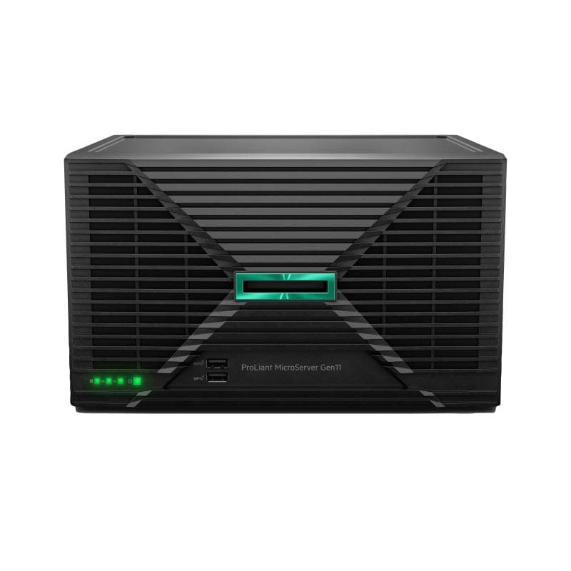 Hpe proliant microserver gen11 6325p 3.5ghz 4c 1p 1x32gb-u 4lff-nhp 2x4tb hdd 1x180w ps eu server