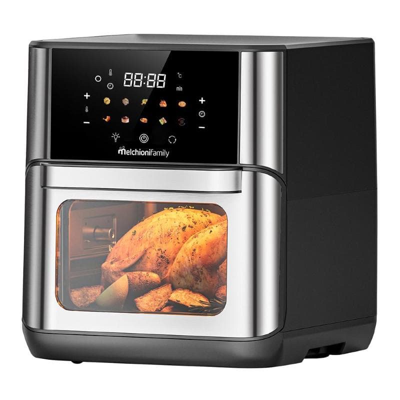 Melchioni friggitrice ad aria flora 12lt 1800w display colori nero