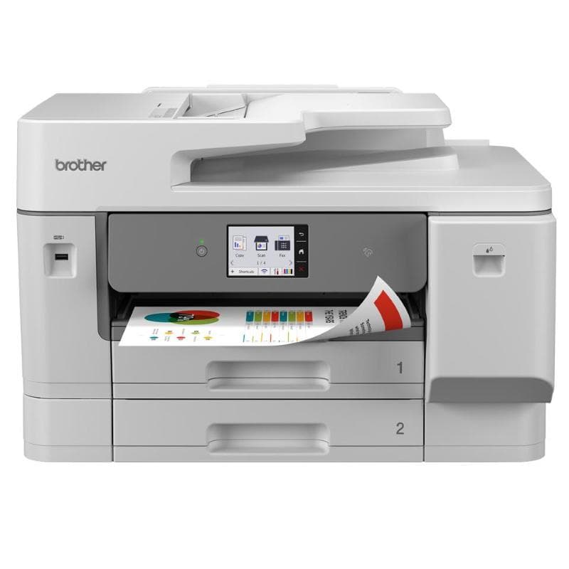 Stampante brother mfc ink mfc-j6975dw a3 4in1 31ppm 1gb f/r lcd 2x250 adf50f pcl6 dual cis, usb lan wifi dir gar 3a fino:31/03