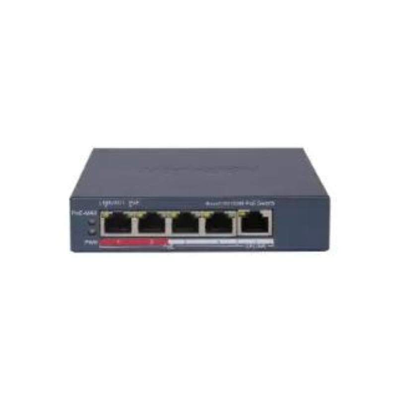 Switch hikvision smart managed poe 10/100 l2, 4 10/100m rj45 poe ports, 1 10/100m rj45 port, 802.3af