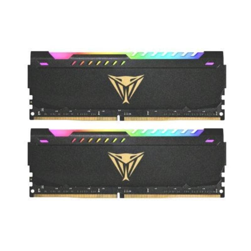 Patriot viper steel rgb black kit memoroia ram 16gb totali 2x8gb 3.600mhz tipologia ddr4 tecnologia dimm black