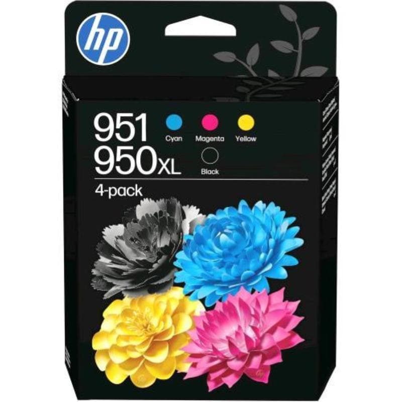 Hp confezione da 4 cartucce di inchiostro originali 950xl nero/951, ciano, magenta, giallo