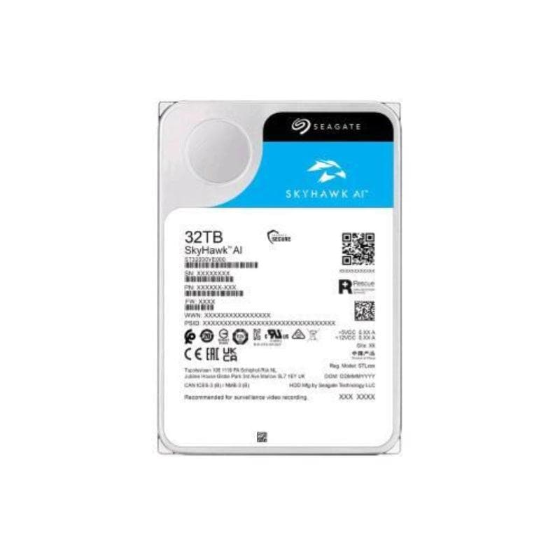 Seagate skyhawk ai hdd 32tb interno sata 6gb/s 3.5 buffer 512mb