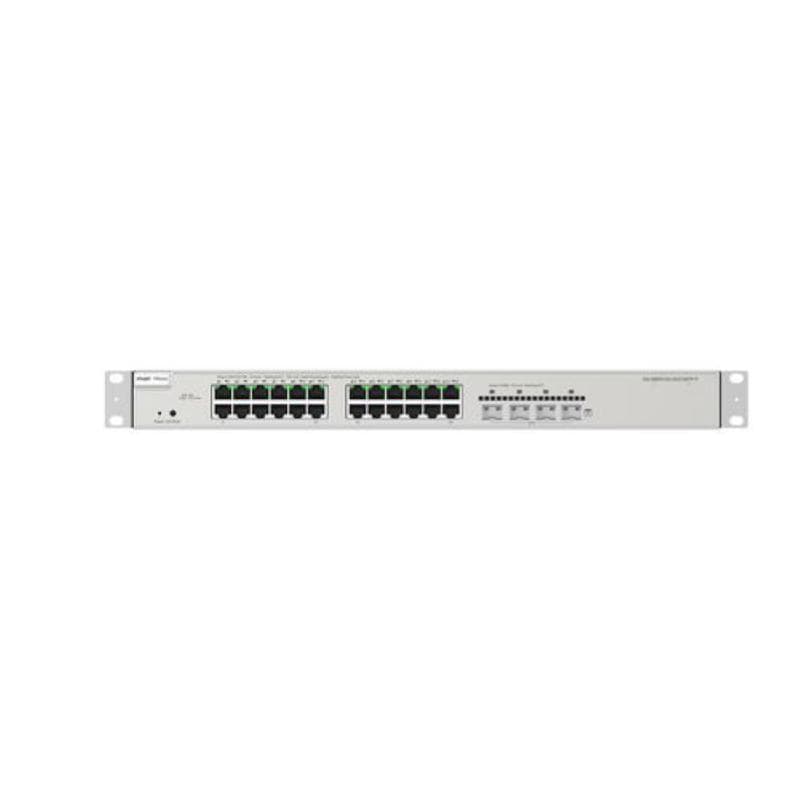 Reyee cloud switch managed gigabit poe l3, 24xge poe 4xsfp+, power budget 370w, rack mount