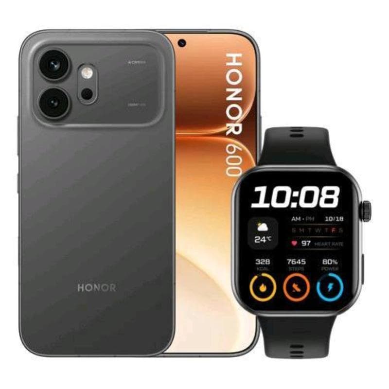 Honor 600 5g dual sim 6.57 octa core 256gb ram 8gb 5g italia black + watch 2i smarwatch black