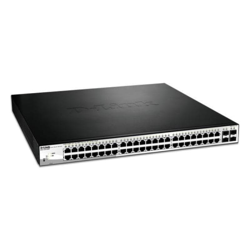 D-link switch easysmart 52 porte gigabit poe 370w 4 slot sfp/combo 19 rackmount