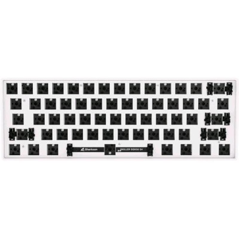 Sharkoon skiller sgk50 s4 barebone tastiera gaming usb senza interruttori e tasti ansi-layout bianco