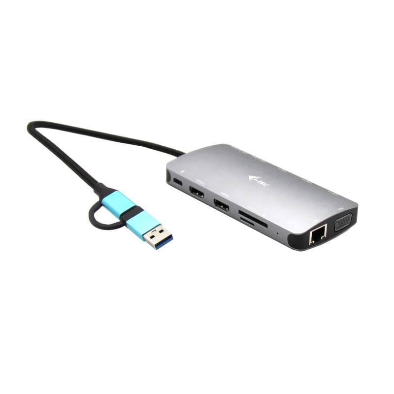 I-tec docking station usb 3.0 usb-c/tb3 3x display metal nano dock with lan, pd 100 w
