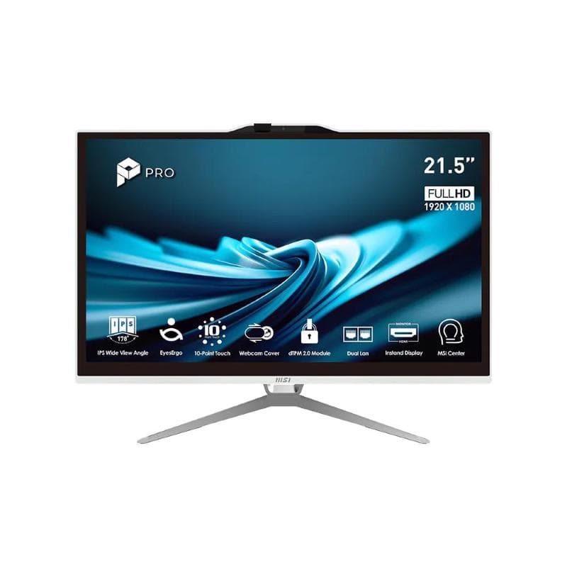 Msi pc aio 21,5 white touch i5-14400 16gb 512gb ssd win 11 pro
