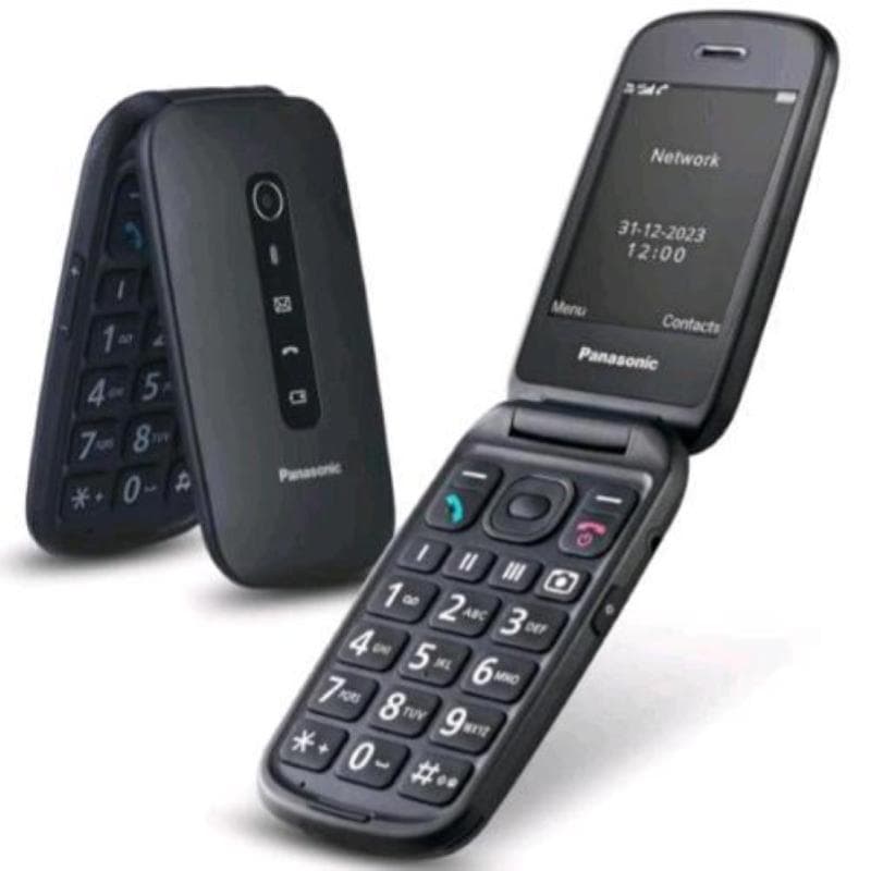 Panasonic kx-tu410exb 4g 2.4 clamshell senior phone tasti grandi resistente agli urti 4g lte italia black