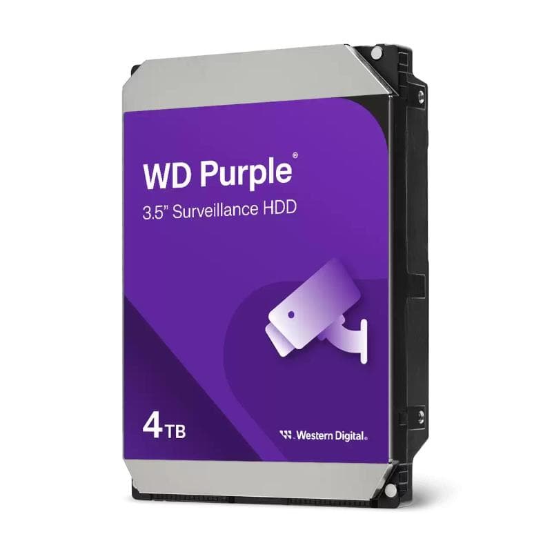 Western digital hd 3,5 4tb 5400rpm 128mb purple sata videosorveglianza