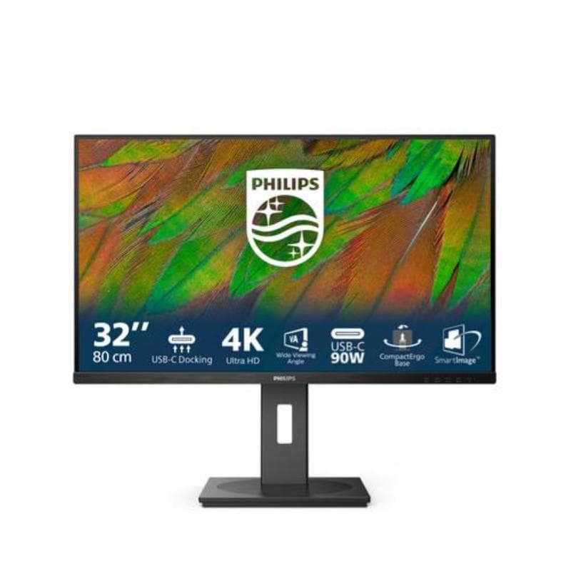 Philips monitor 32 led va 4k uhd 16:9 4ms 350 cdm, pivot, dp/hdmi, multimediale