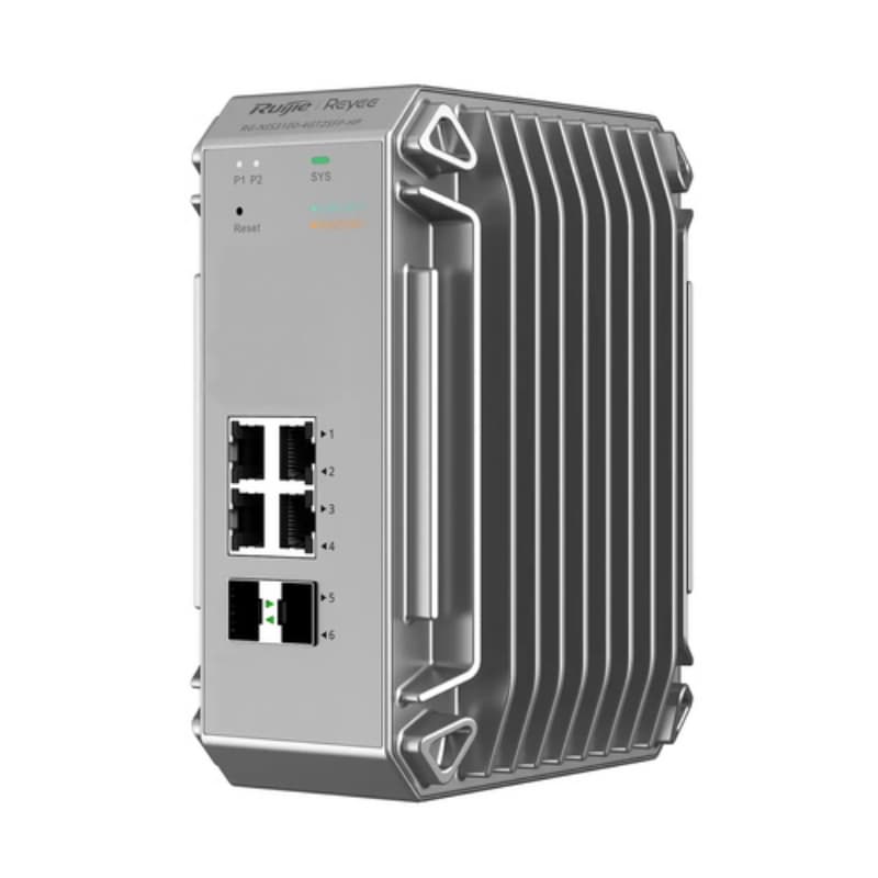 Reyee cloud industrial switch l2 full managed ip40. 8x1ge poe+ power budget 240w 4xsfp