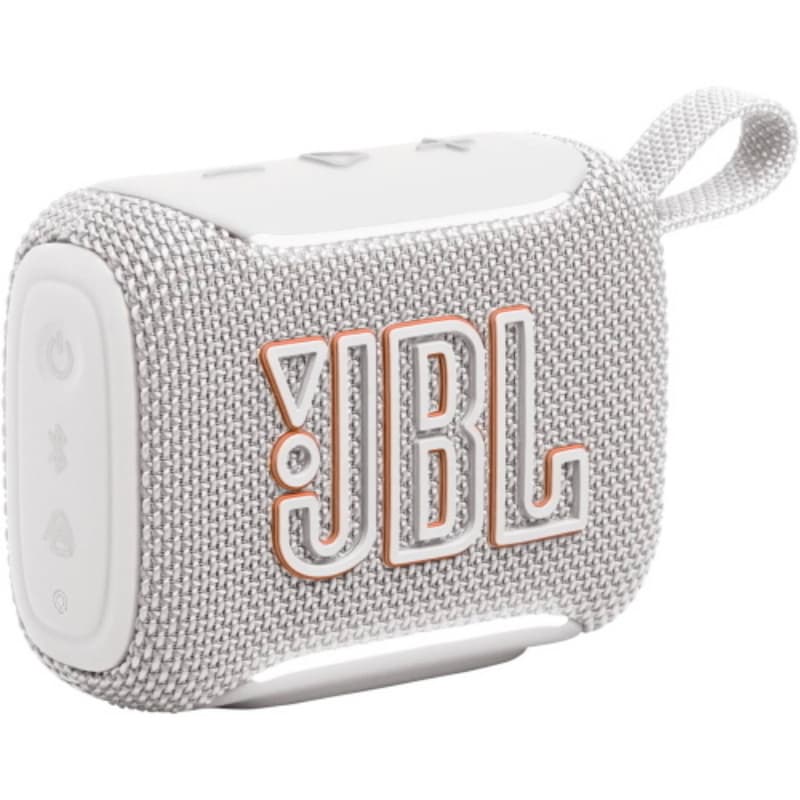 Jbl go 5 speaker bluetooth ultra portatile con potente jbl pro sound e bassi incisivi pairing airtouch design impermeabile 10 ore di autonomia bianco