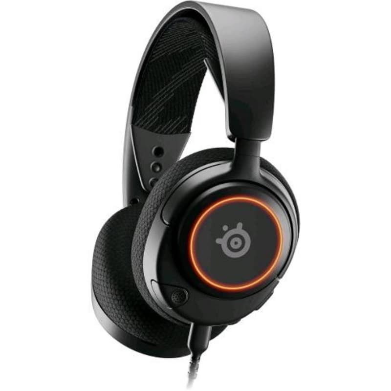 Steelseries arctis nova 3 cuffie gaming multisistema driver hi-fi audio spaziale 360 gradi luci rgb padiglioni airweave in memory foam super leggere nero