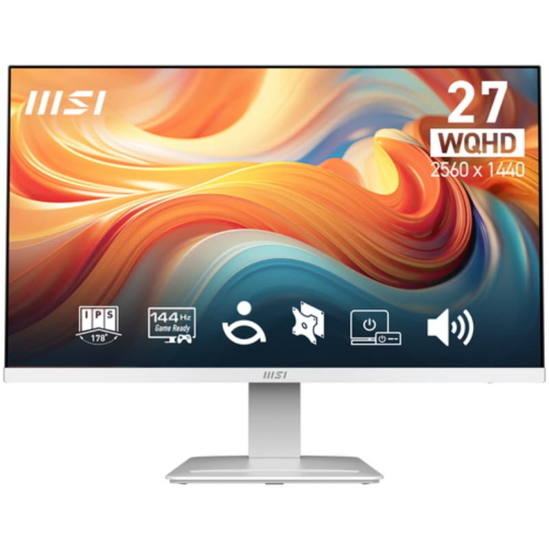 Msi monitor 27 led ips wqhd 16:9 144hz 1ms, bianco