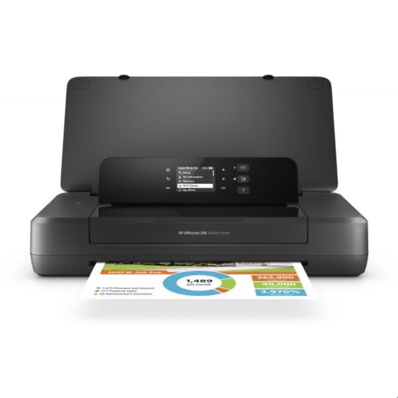 Hp stampante ink a4 colore, officejet mobile 200, 20ppm 1200dpi, usb/wifi