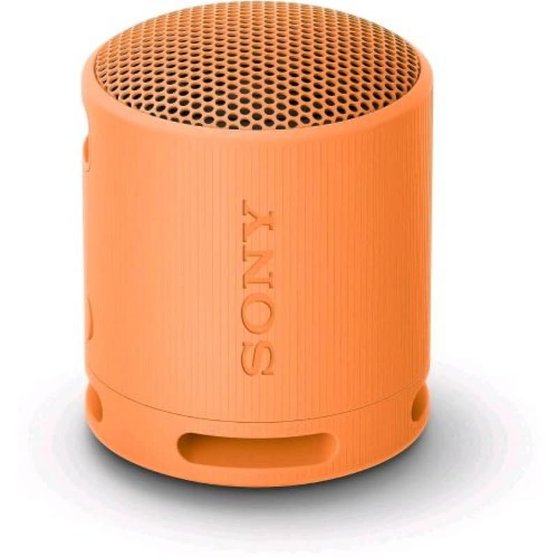 Sony srs-xb100 speaker wireless bluetooth portatile ip67 resistente acqua e polvere batteria da 16 ore cinturino versatile chiamate in vivavoce arancione