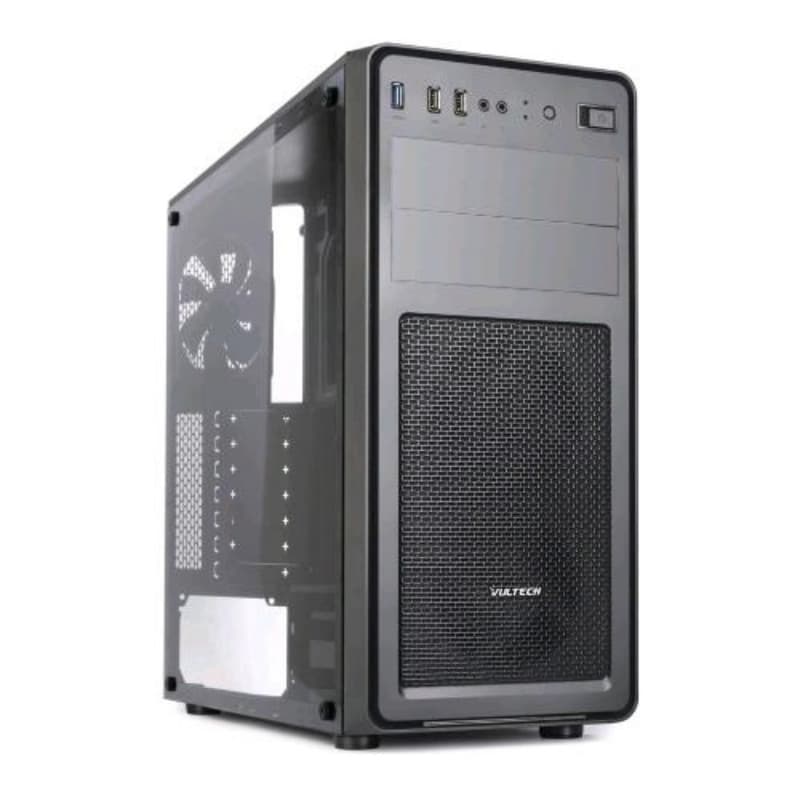 Vultech vco-a2699t case atx micro-atx mini-itx 1xusb 3.0 2xusb 2.0 pannello laterale in vetro temperato black