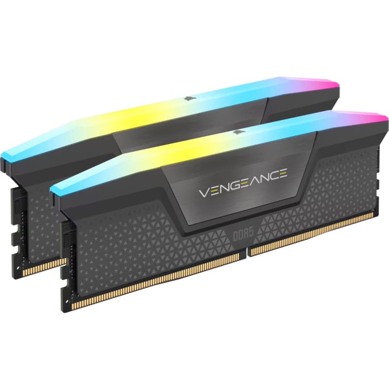 Corsair vengeance rgb ddr5 16gb (2 x 8gb) ddr5 6000 cl36-44-44-96 1.35v intel xmp amd expo - grey
